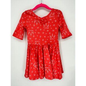 Dotdotsmile Girls Dress Size 2T Pink with Crowns and Stars New With Tags